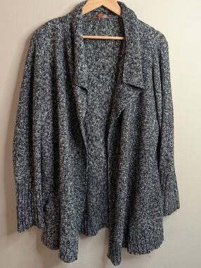 ModCloth Marled Open Front Cardigan with Pockets | Size Large‎ | Charcoal Gray